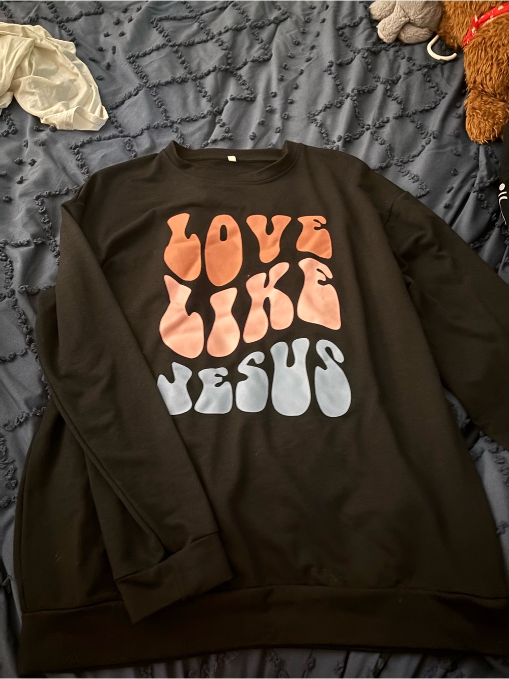 Love Like Jesus Graphic Sweatshirt - Black
